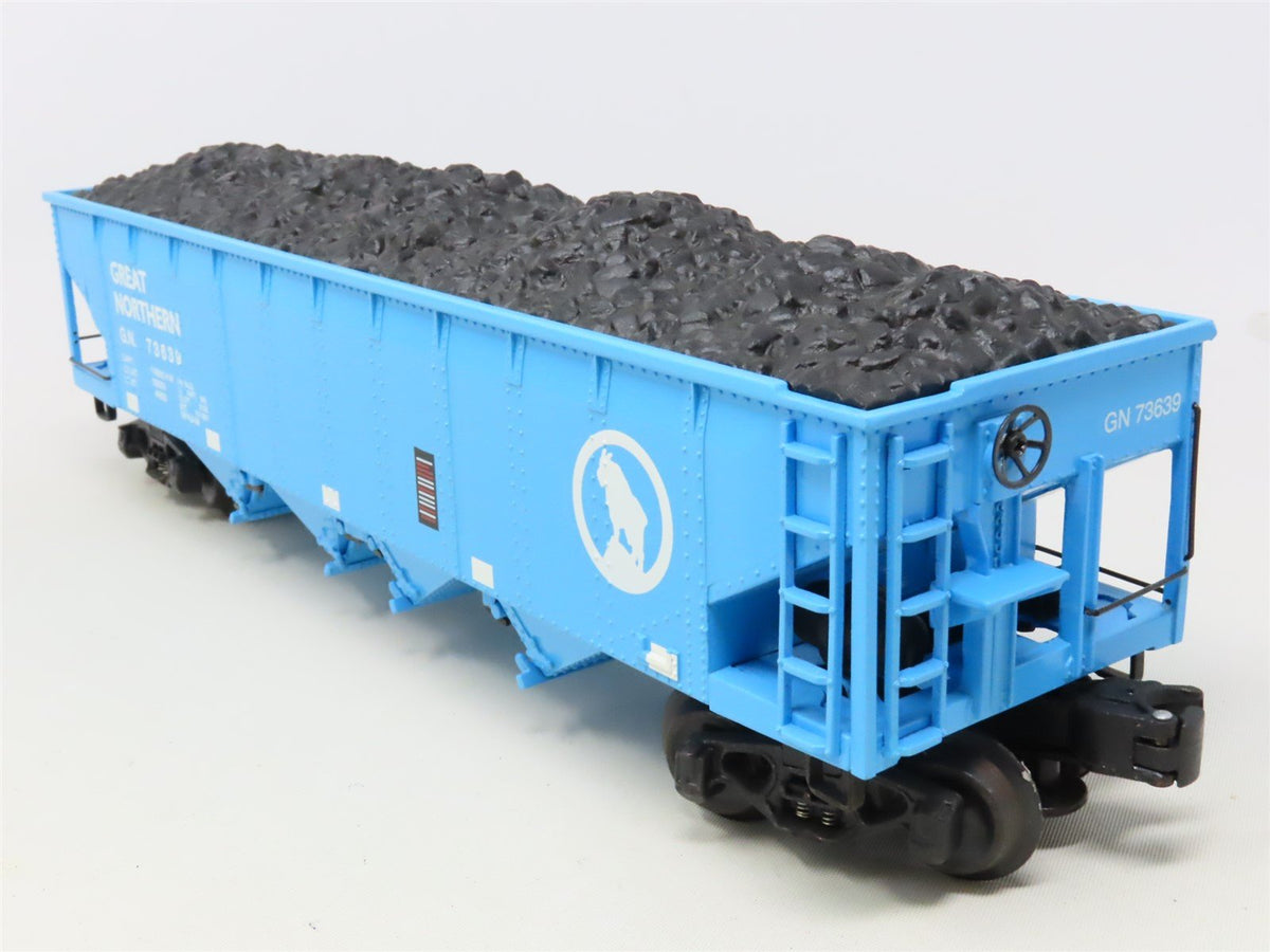 O Gauge 3-Rail K-Line K623-1592 GN &quot;Big Sky Blue&quot; 4-Bay Hopper #73639 w/Load