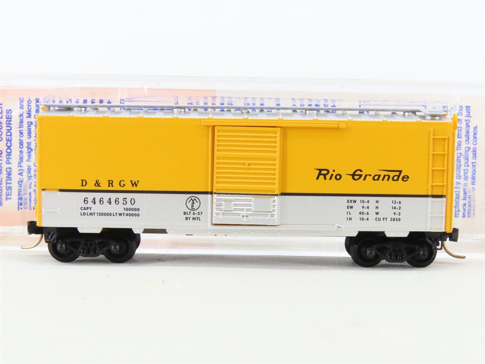 N Scale Micro-Trains MTL 6464-650 D&RGW Rio Grande Box Car #6464650