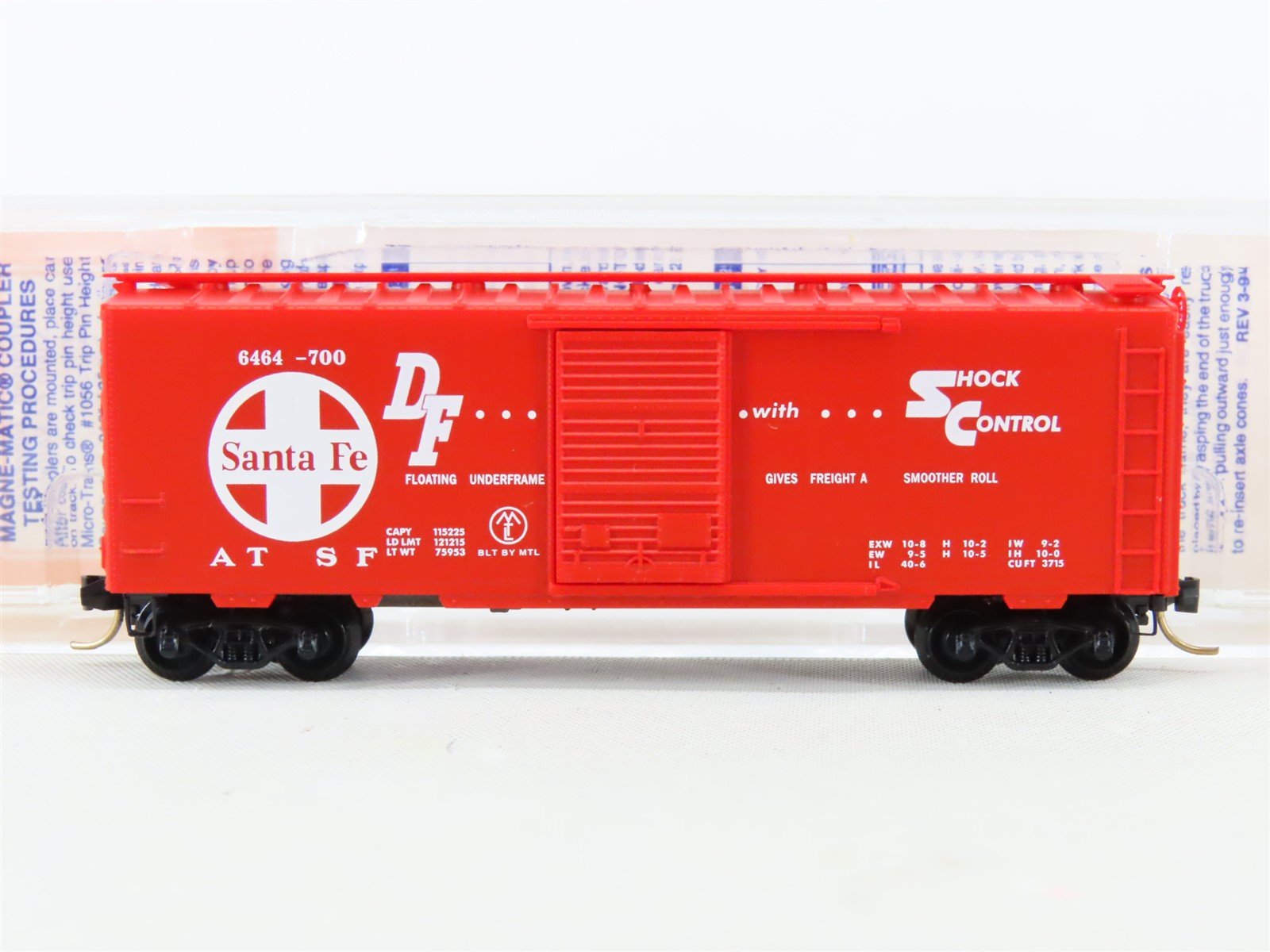 N Scale Micro-Trains MTL 6464-700 ATSF Santa Fe Single Door Box Car #6464-700