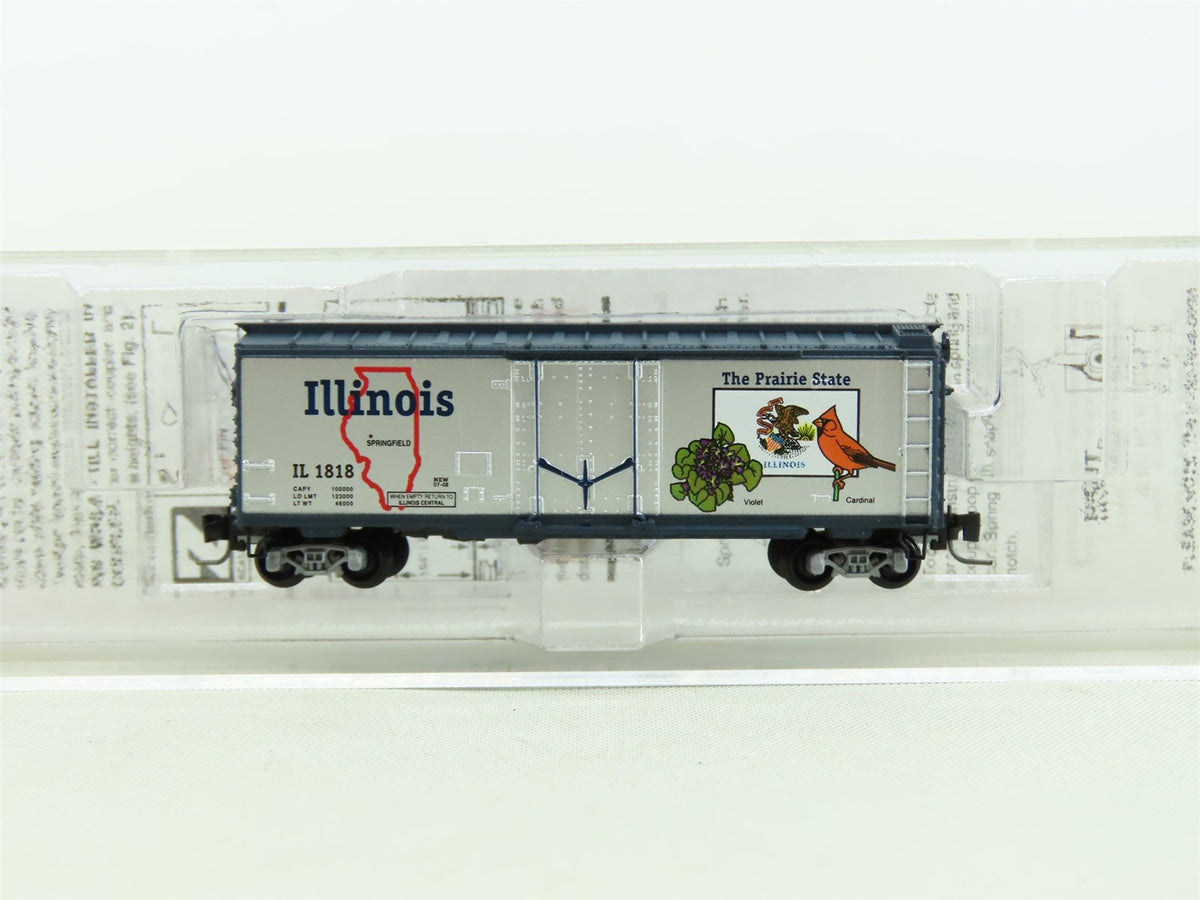 Z Scale Micro-Trains MTL 50200501 IL Illinois &quot;Prairie State&quot; 40&#39; Box Car #1818