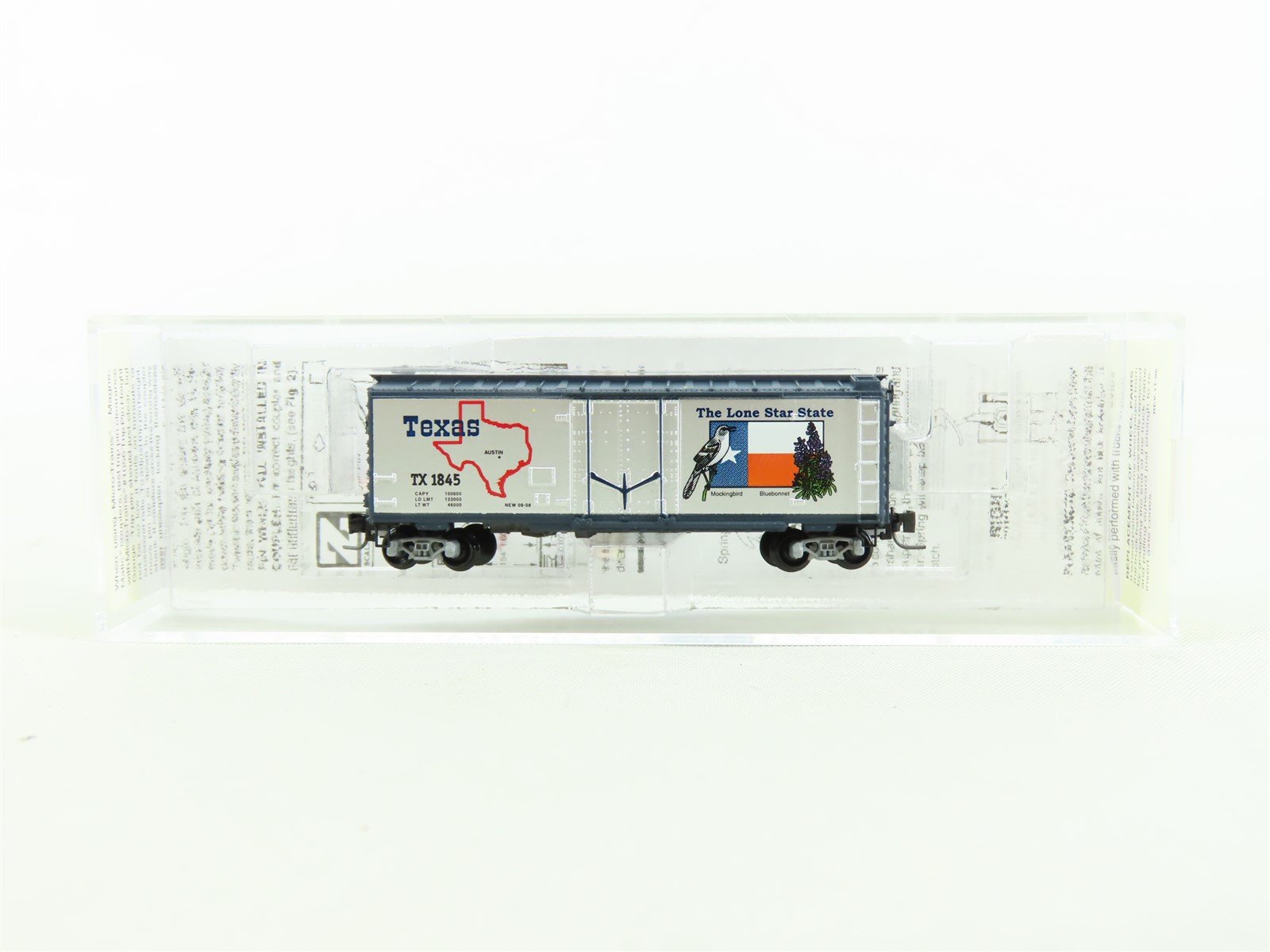Z Scale Micro-Trains MTL 50200503 TX Texas "Lone Star State" 40' Box Car #1845