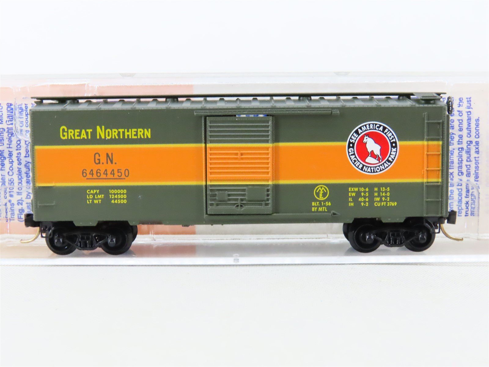 N Scale Micro-Trains MTL 6464-450 GN Great Northern Single Door Box Car #6464450