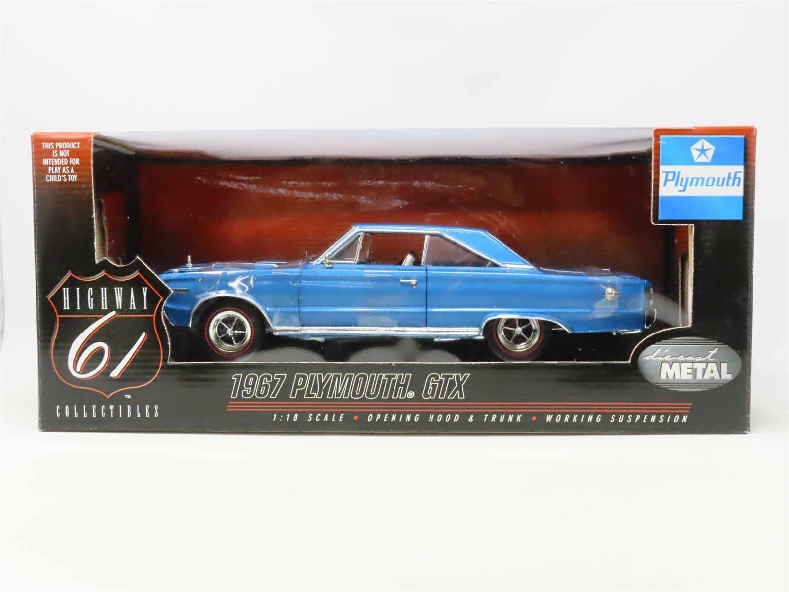 1:18 Scale Ertl Highway 61 Collectibles DCP Die-Cast 50051 1967 Plymouth GTX