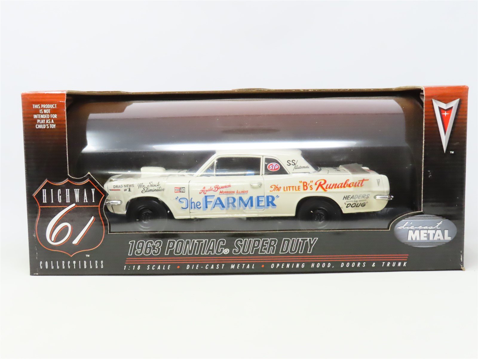 1:18 Scale Ertl Highway 61 Collectibles Die-Cast 50150 1963 Pontiac Super Duty