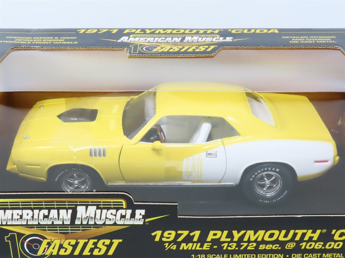 1:18 Scale Ertl American Muscle 10 Fastest Die-Cast 32751 1971 Plymouth &#39;Cuda