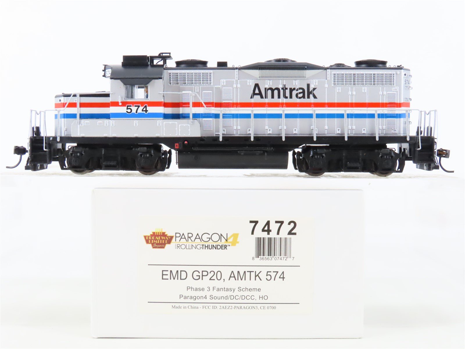 HO Scale Broadway Limited LTD 7472 AMTK Amtrak GP 20 Diesel #574 w/ DCC & Sound