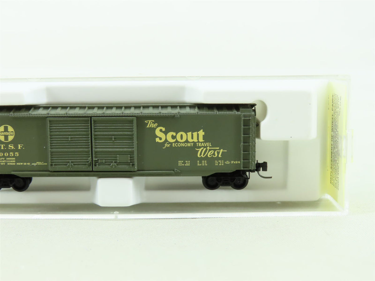 Z Scale Micro-Trains MTL 13730-2 ATSF &quot;The Scout&quot; 50&#39; Standard Box Car #10055