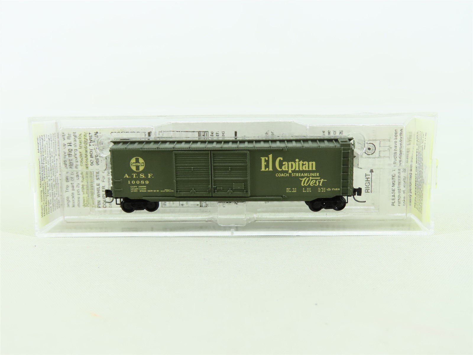 Z Scale Micro-Trains MTL 13740-2 ATSF "El Capitan" 50' Standard Box Car #10089