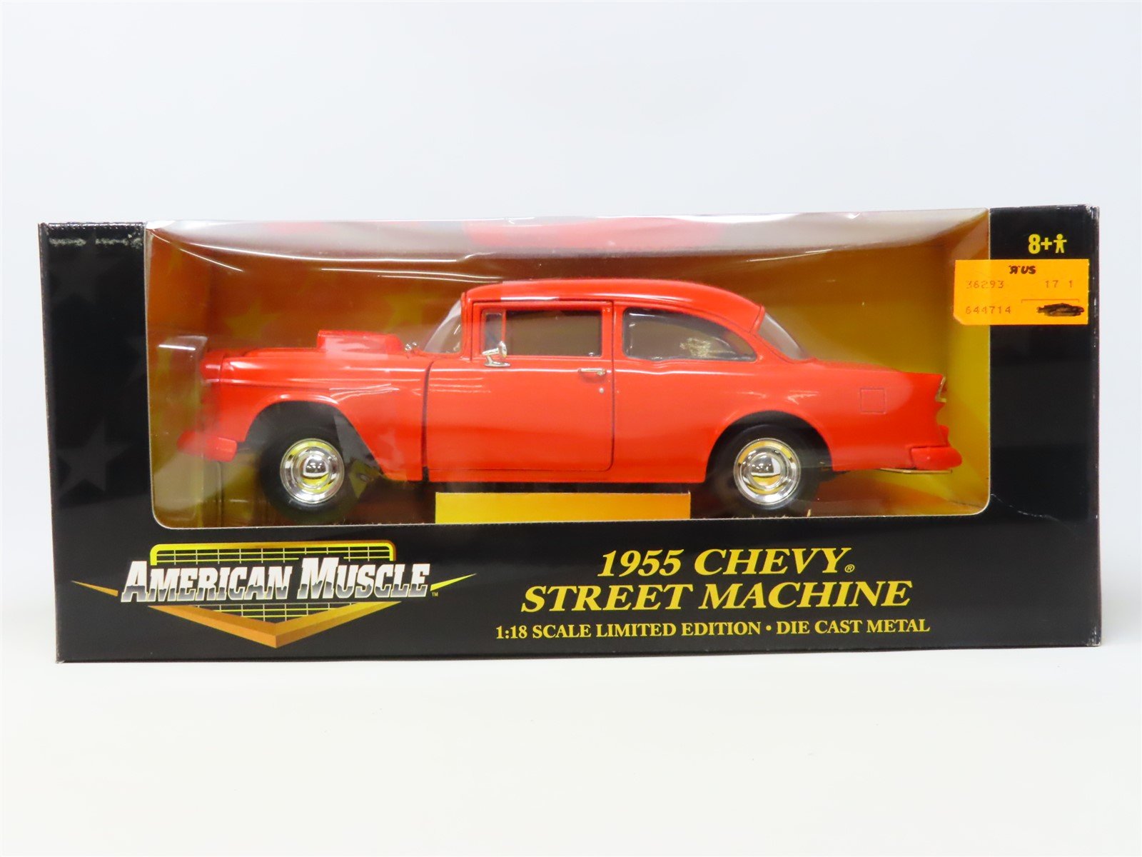 1:18 Scale Ertl American Muscle #32319 Diecast 1955 Orange Chevy Street Machine