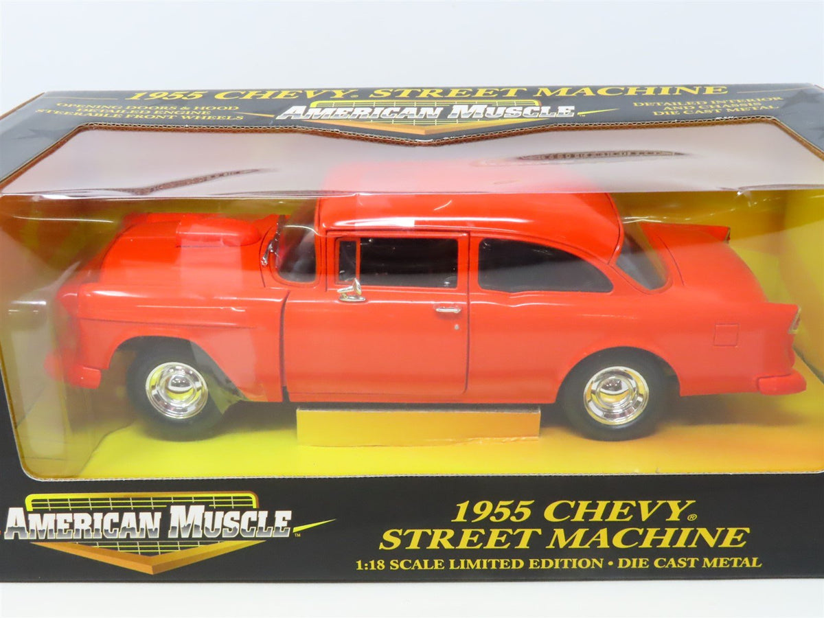 1:18 Scale Ertl American Muscle #32319 Diecast 1955 Orange Chevy Street Machine