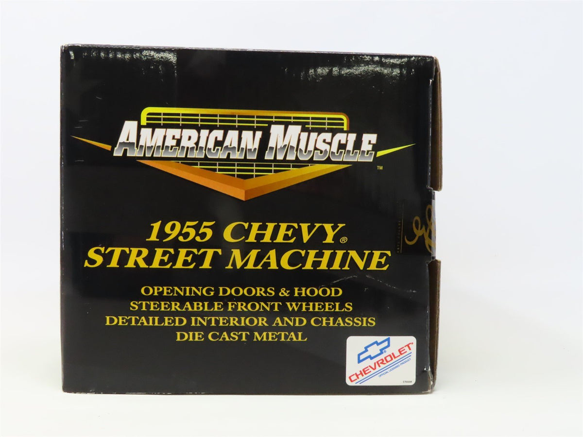 1:18 Scale Ertl American Muscle #32319 Diecast 1955 Orange Chevy Street Machine