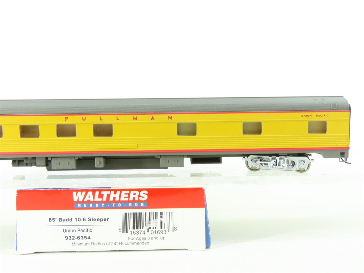 HO Walthers 932-6354 UP Union Pacific Pullman 85&#39; Budd 10-6 Sleeper Passenger