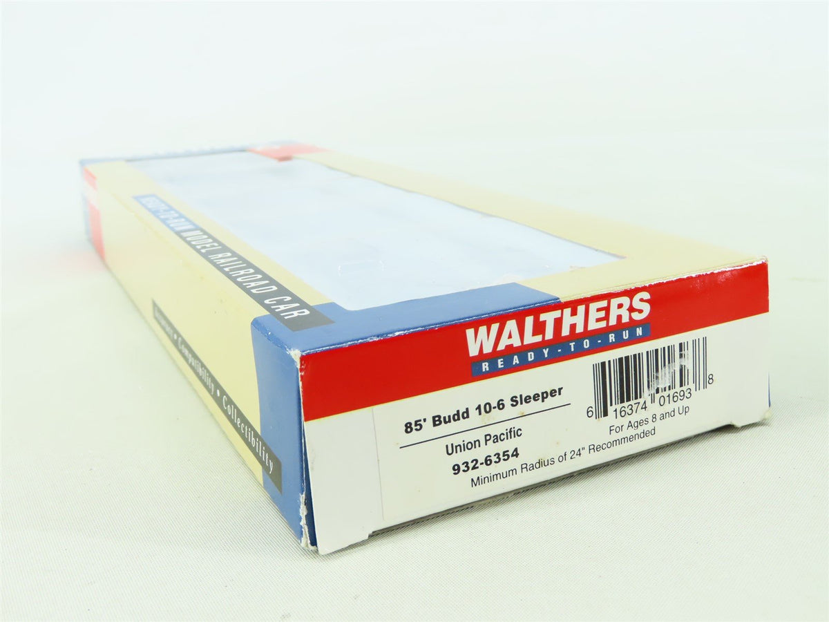 HO Walthers 932-6354 UP Union Pacific Pullman 85&#39; Budd 10-6 Sleeper Passenger