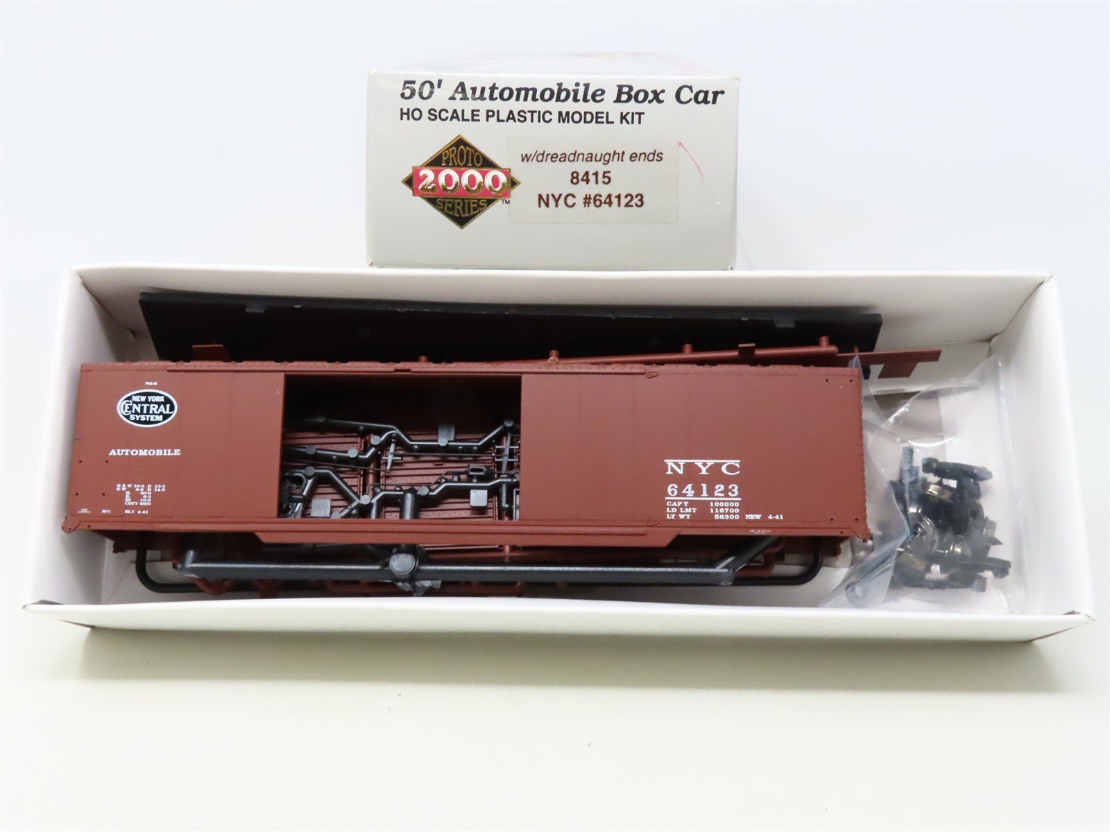 HO Scale PROTO 2000 Kit 8415 NYC New York Central 50' Automobile Box Car #64123