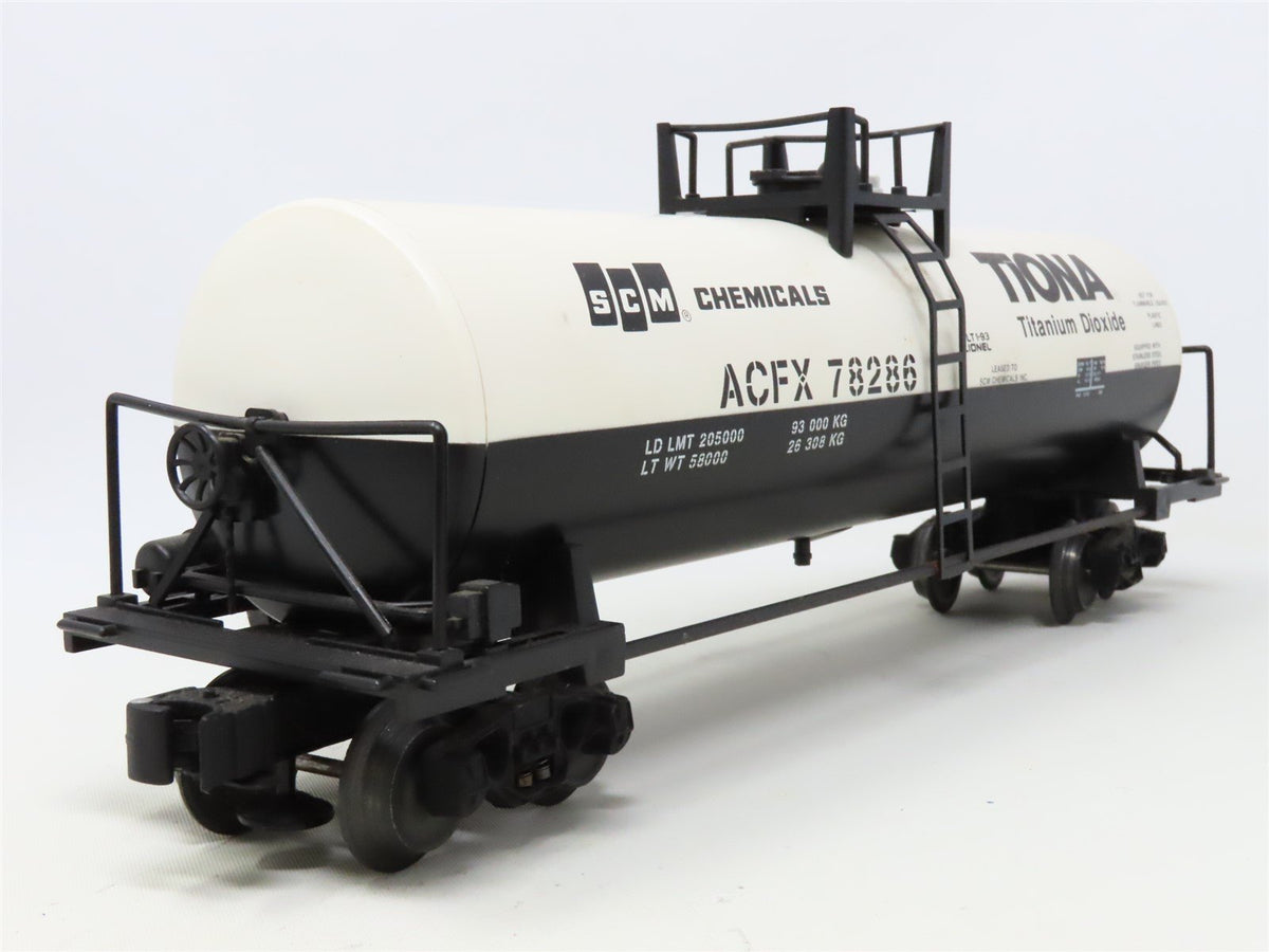 O Gauge 3-Rail Lionel 6-17906 ACFX SCM Chemicals Uni-Body Tank Car #78286