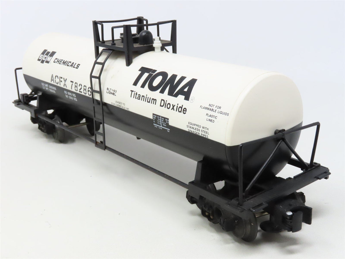 O Gauge 3-Rail Lionel 6-17906 ACFX SCM Chemicals Uni-Body Tank Car #78286