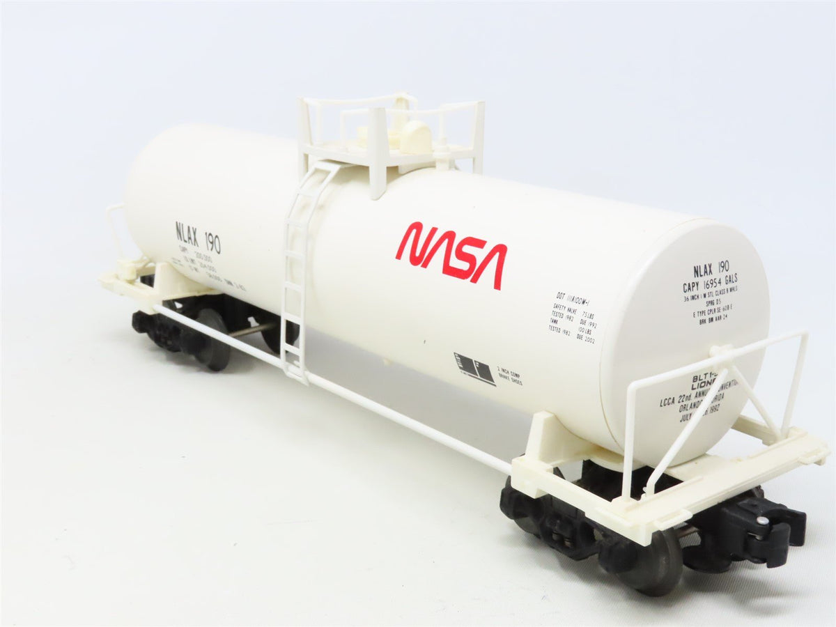 O Gauge 3-Rail Lionel 6-17899 1992 LCCA Convention NLAX Nasa Tank Car #190