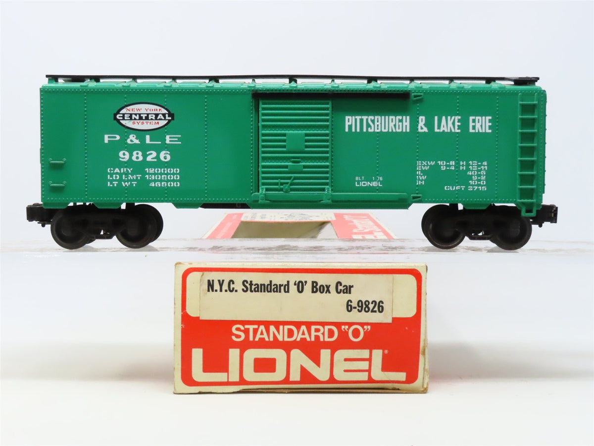 O Gauge 3-Rail Lionel 6-9826 P&amp;LE NYC Pittsburgh &amp; Lake Erie Box Car #9826