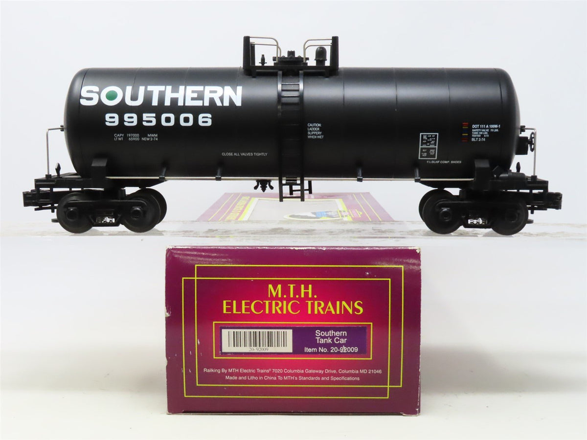 O Gauge 3-Rail MTH 20-92009 SR Southern Railway Tank Car #995006