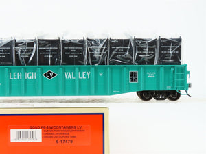 O Scale 2-Rail Lionel 6-17479 LV Lehigh Valley PS-5 Gondola w/Containers Load