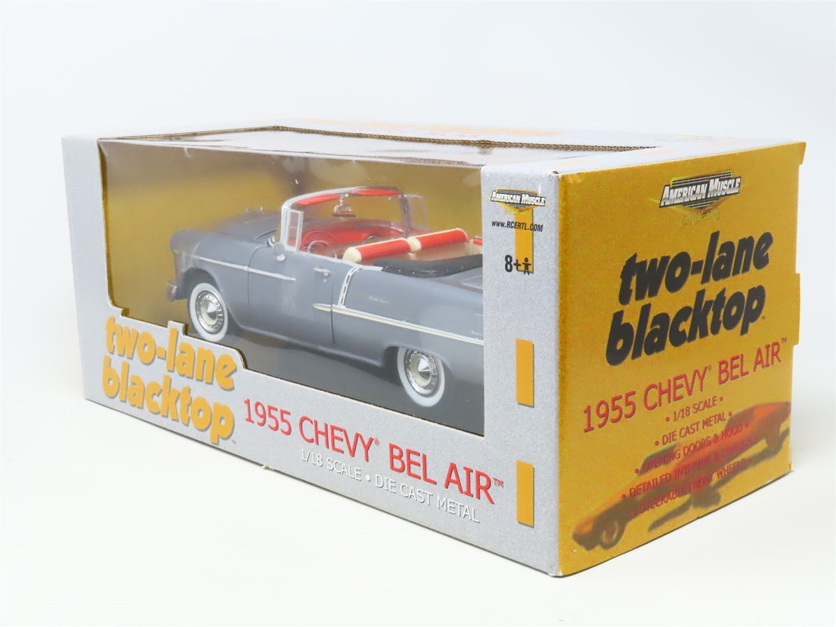 1:18 Scale Ertl RC American Muscle #36685 Diecast Car 1955 Chevy Bel Air - Grey